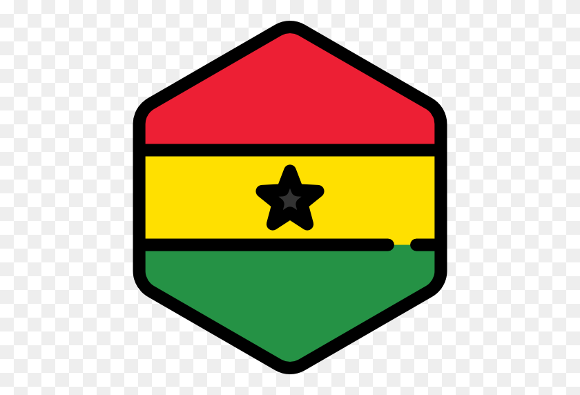 512x512 Ghana, Icono De La Bandera - Bandera De Ghana Png