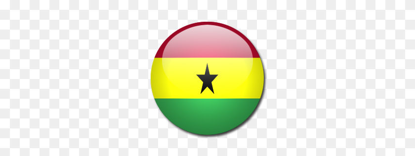 256x256 Значок Флага Ганы Скачать Значки С Округленными Мировыми Флагами Iconspedia - Флаг Ганы Png