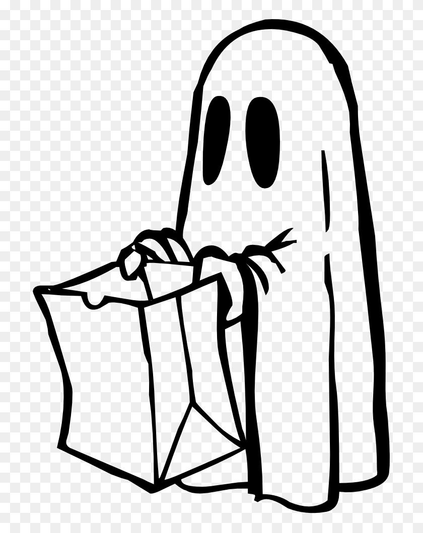 728x1000 Ghost Clip Art Black And White - Ghost Clipart Black And White