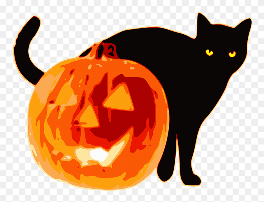 886x663 Ghost Clipart Cat - Ghost Clipart Transparent