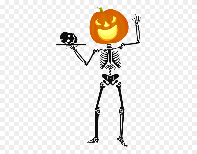 360x598 Ghost Clipart Skeleton - Halloween House Clipart