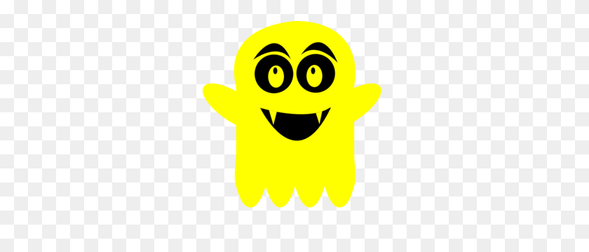 261x299 Ghost Clipart Yellow - Pacman Clipart