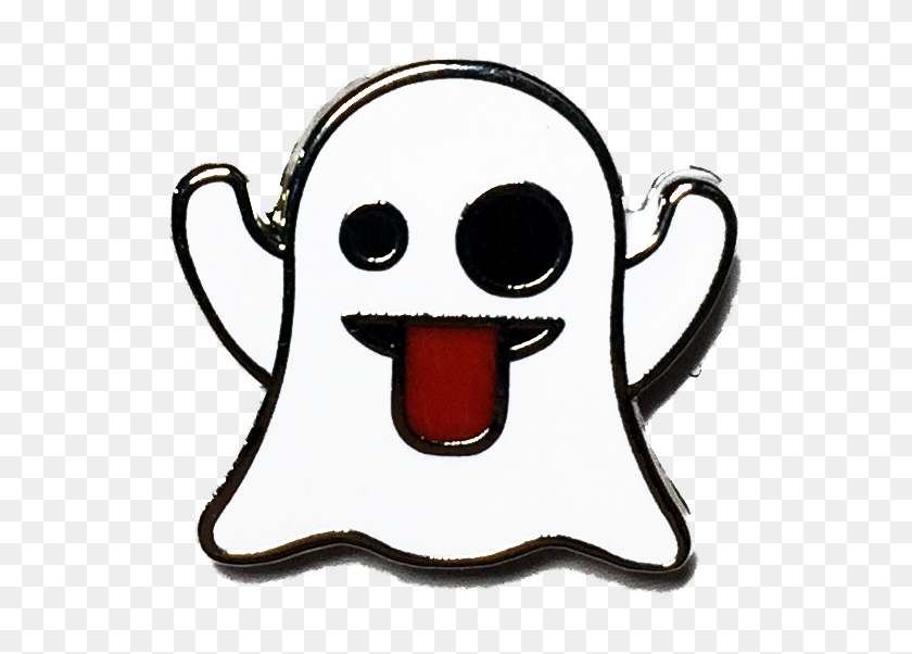 542x542 Ghost Emoji Pin Coleslaw Co - Ghost Emoji PNG