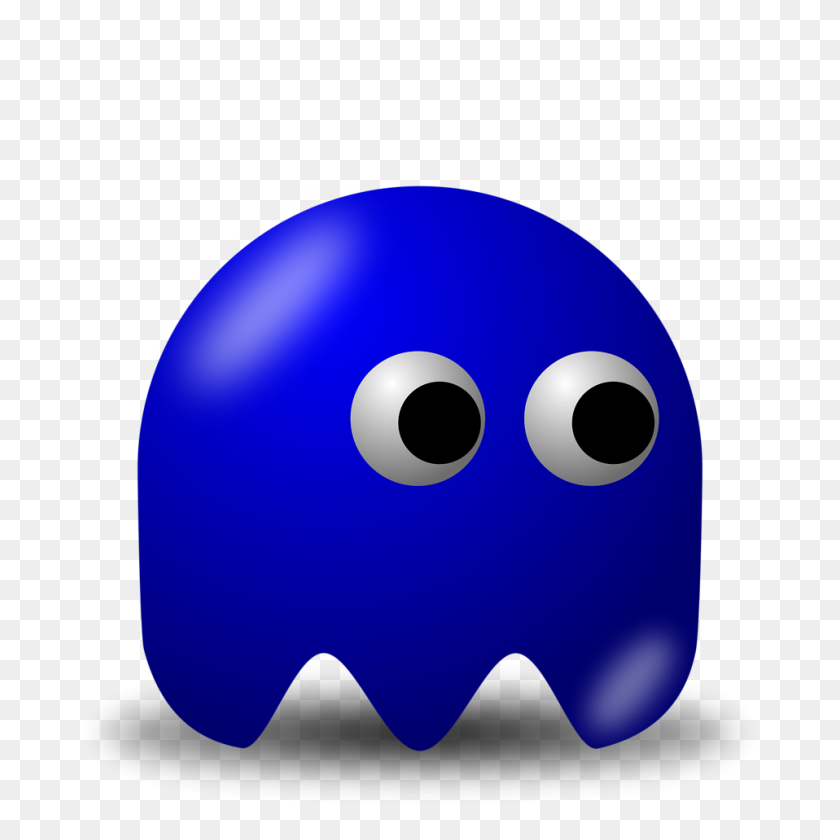 958x958 Ghost Free Stock Photo Illustration Of An Arcade Styled Blue - Arcade Machine Clipart