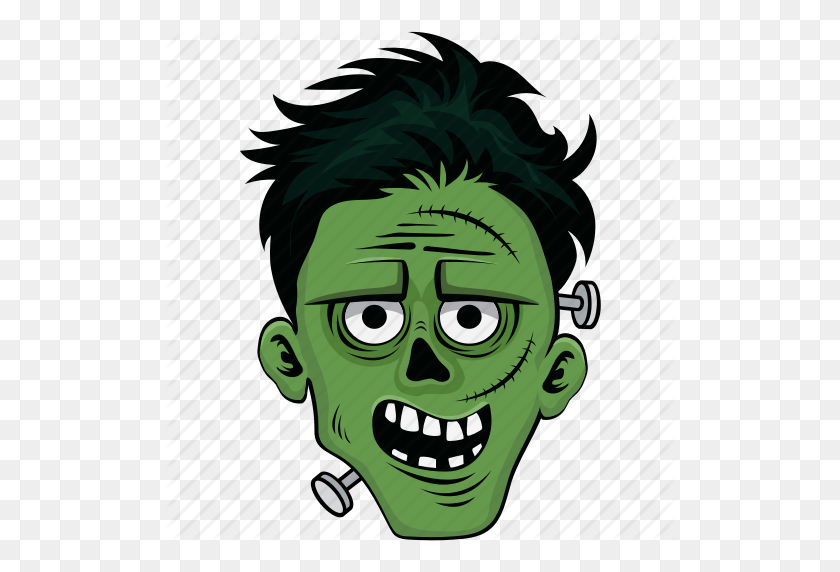 512x512 Ghost, Horror, Monster, Spooky, Zombie Icon - Zombie Face PNG