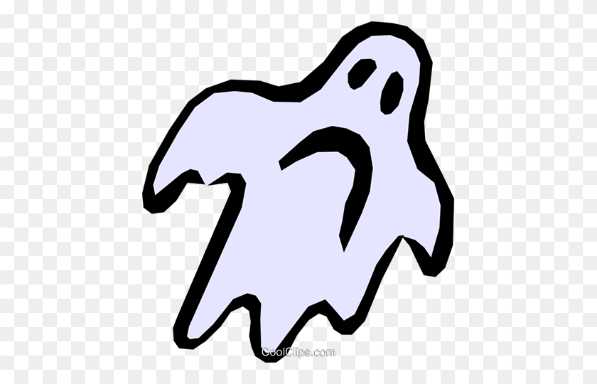 439x480 Ghost Royalty Free Vector Clip Art Illustration - Paranormal Clipart