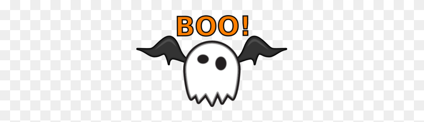 299x183 Fantasma Diciendo ¡Boo! Imágenes Prediseñadas - Boo Clipart