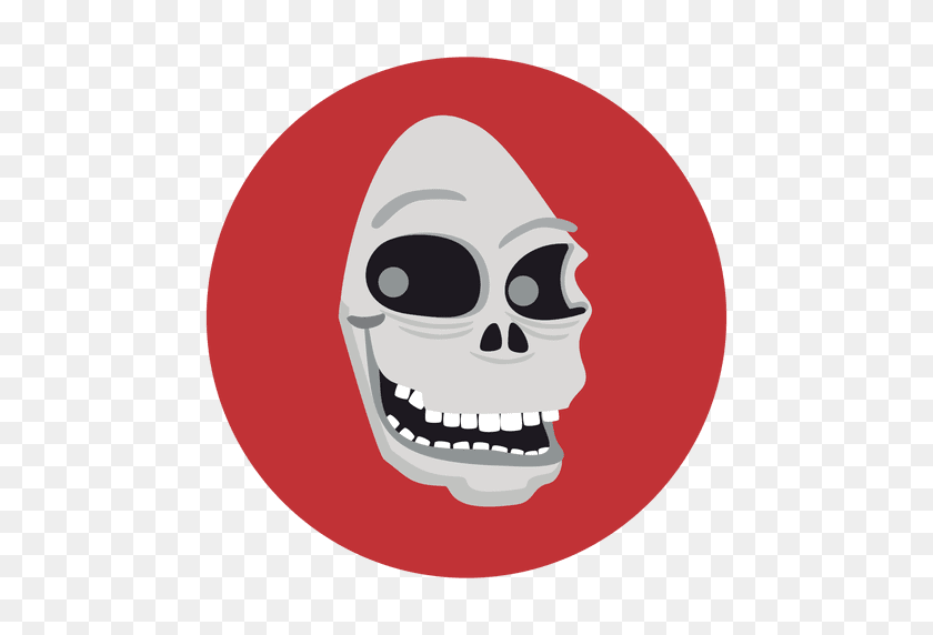 512x512 Ghost Skull Circle Icon - Skull Transparent PNG