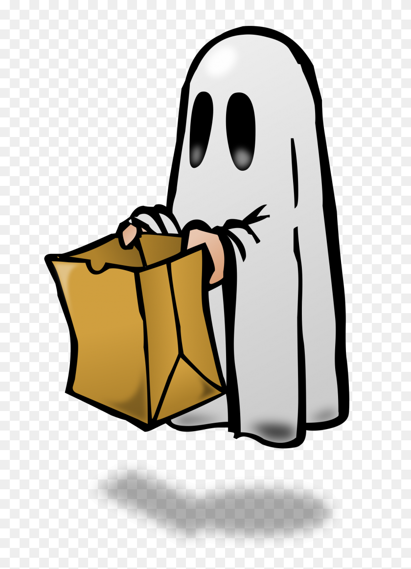 1697x2400 Ghost Trick Or Treat Vector Clipart Image - Ghosts PNG