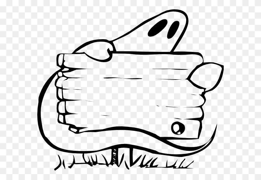 600x519 Ghost With Sign Clip Art Free Vector - Ghost Clipart Images