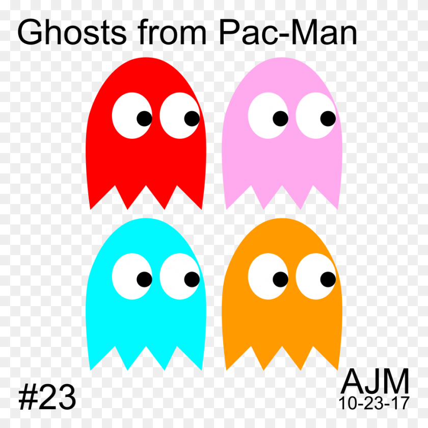 904x904 Fantasmas De Pac Man - Pacman Ghosts Png