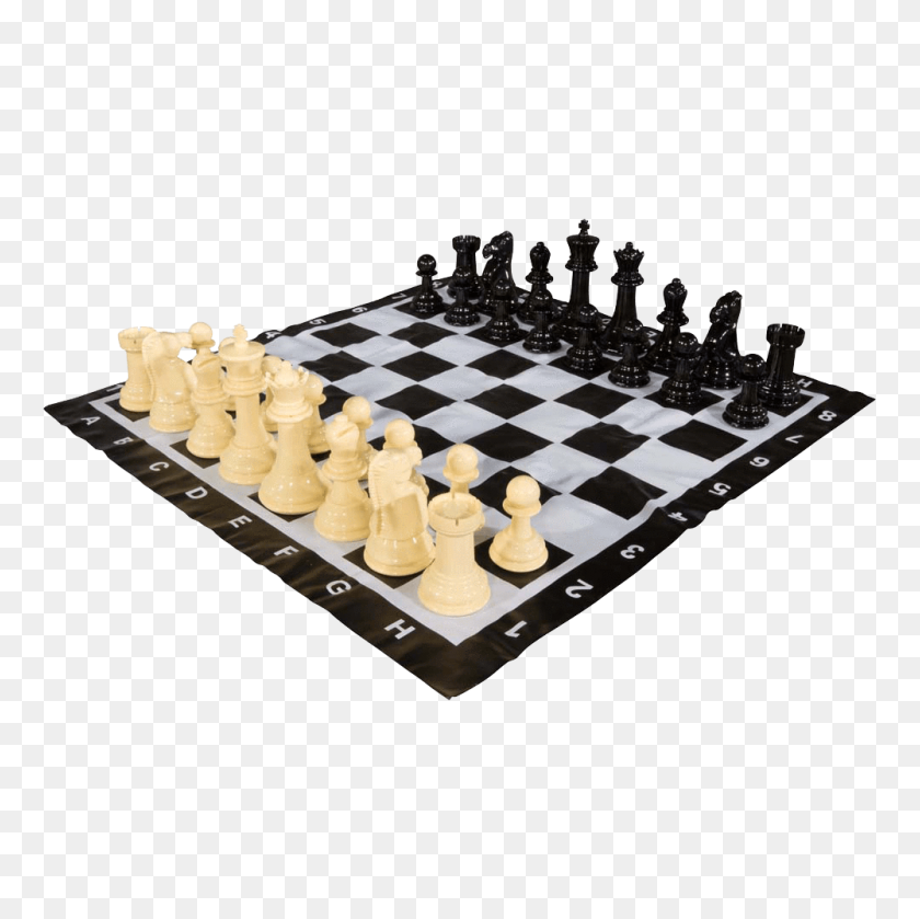 1000x1000 Giant Chess Set Plastic Inch Megachess - Chess Board PNG