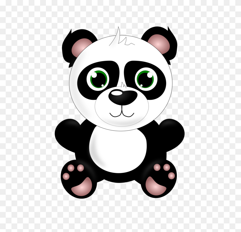 530x750 Giant Panda Bear Baby Grizzly Drawing Infant - Panda Clipart