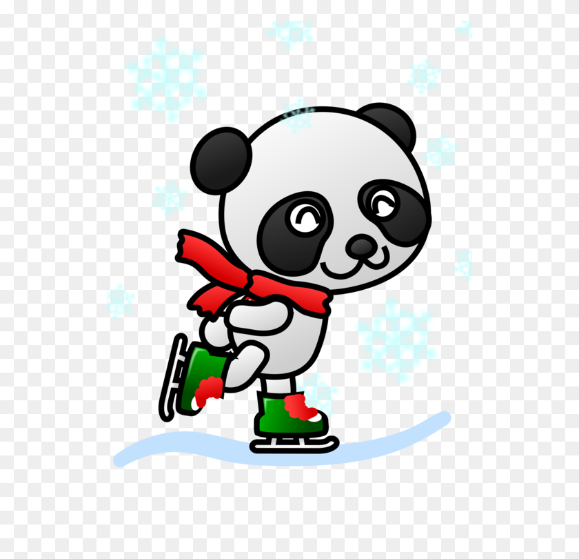 530x750 Гигантская Панда Красная Панда Остроумие На Коньках - Красная Панда Клипарт