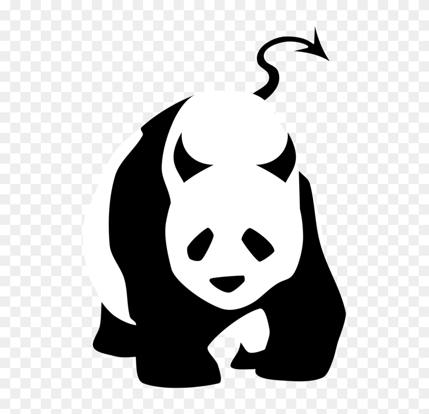 555x750 Giant Panda Bear Silhouette Sticker Kung Fu Panda - Bad Dog Clipart
