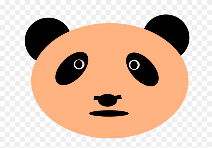 1116x750 Giant Panda Mammal Animation Head Animal - Panda Head Clipart