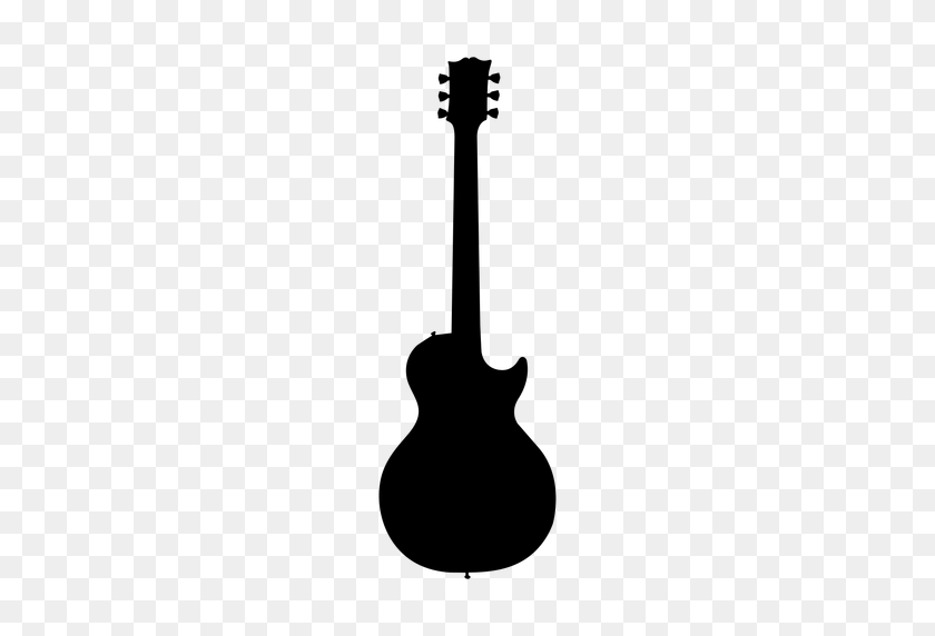 512x512 Gibson Guitar Musical Instrument Silhouette - Guitar Silhouette PNG