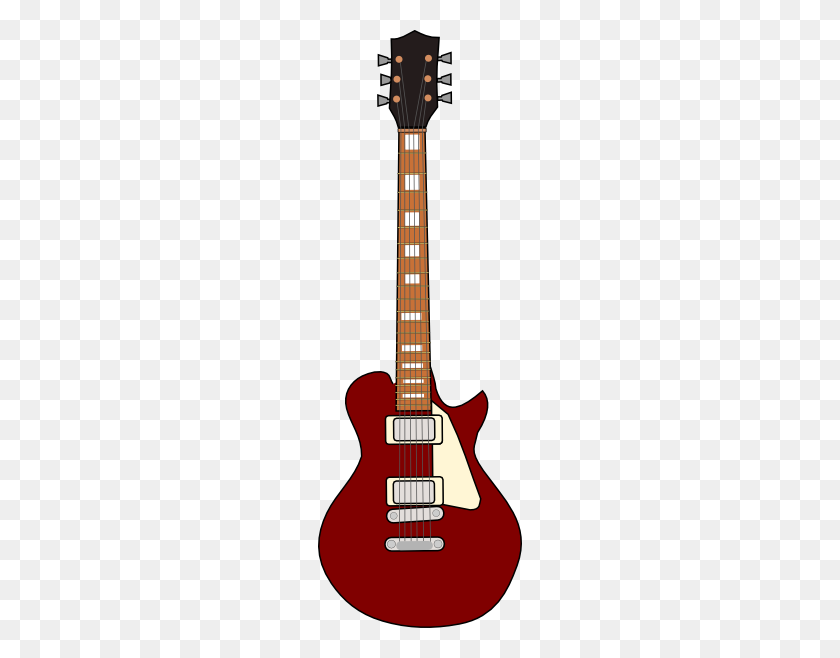 204x598 Gibson Les Paul Guitar Clip Art Free Vector - Guitar Clipart