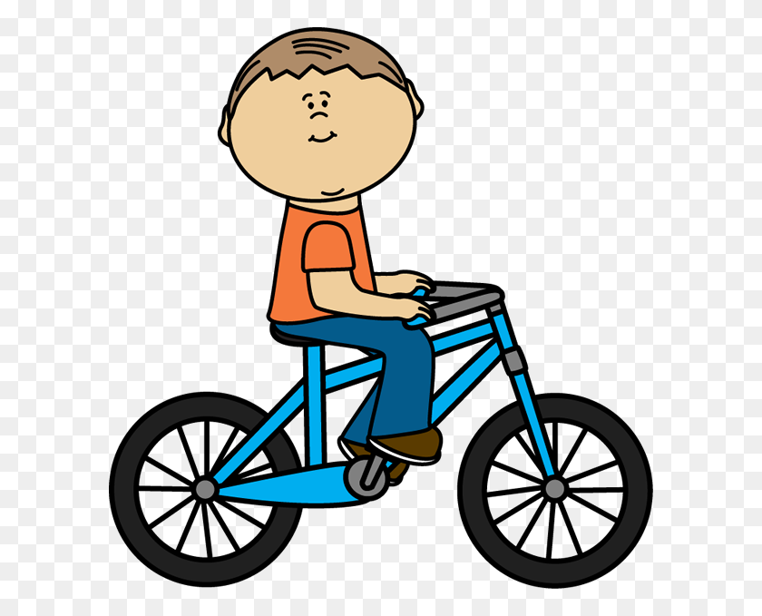 600x619 Gif-Клипарт Изображения Мальчика, Едущего На Велосипеде, Клип-Арт Изображения - Мотоциклетный Клипарт