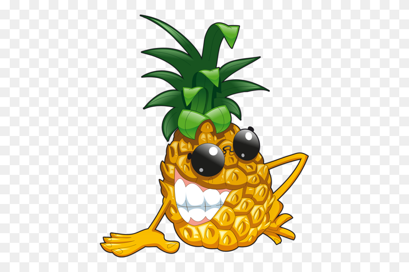 429x500 Gifs Divertidos Smiley Faces Fruit, Funny - Pineapple Clipart PNG