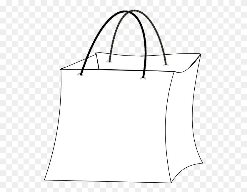 540x594 Gift Bag Outline Clip Art - Gift Bag Clipart
