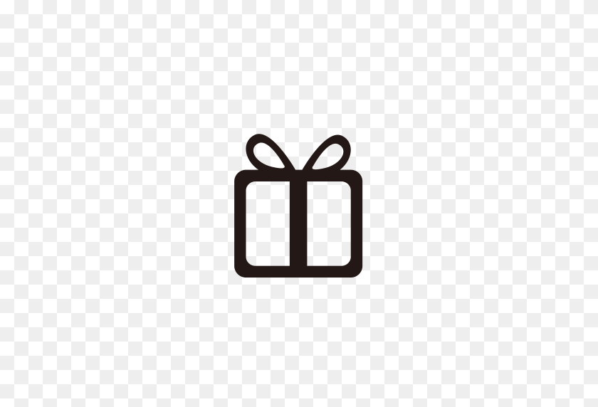 512x512 Иконка Подарочная Коробка, Подарочная Коробка, Подарочная Иконка С Png И Вектор - Подарочная Коробка Клипарт Черно-Белый