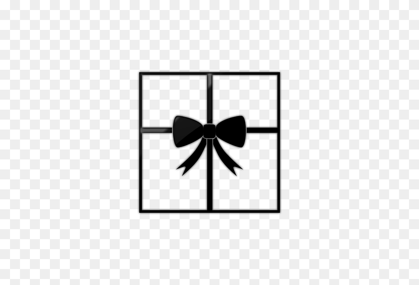 512x512 Иконки Подарочная Коробка - Подарочная Коробка Клипарт Черный И Белый