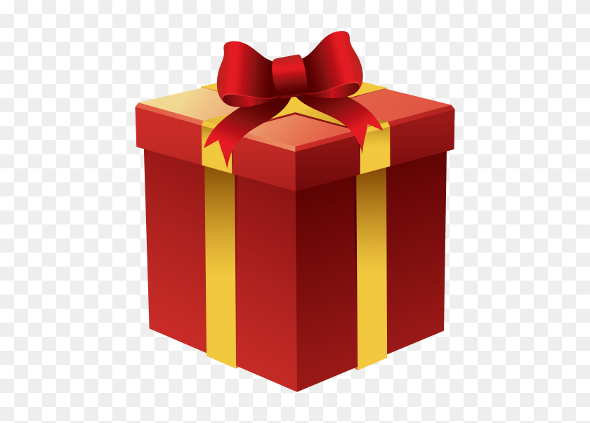 480x543 Gift Box In Red Png - Red Box PNG