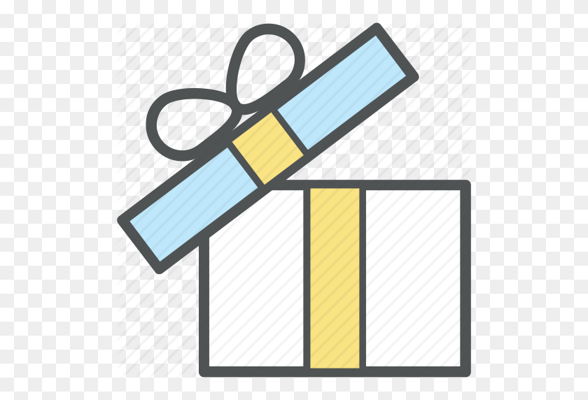 512x512 Подарочная Коробка, Открытая Подарочная Коробка, Подарок, Подарочная Коробка, Подарок-Сюрприз - Значок Подарка Png