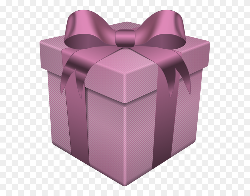 579x600 Gift Box Pink Transparent Png Clip - Gift Clipart PNG
