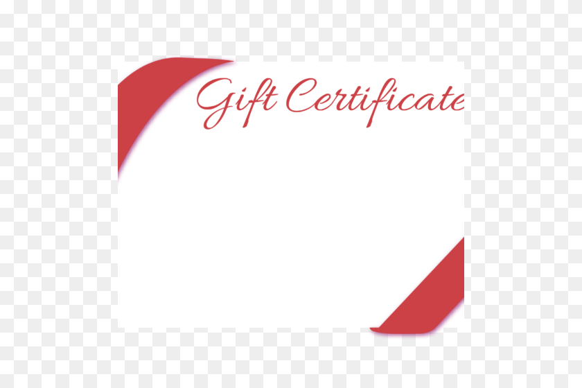 500x500 Gift Certificates Willow Day Spa - Gift Certificate Clip Art