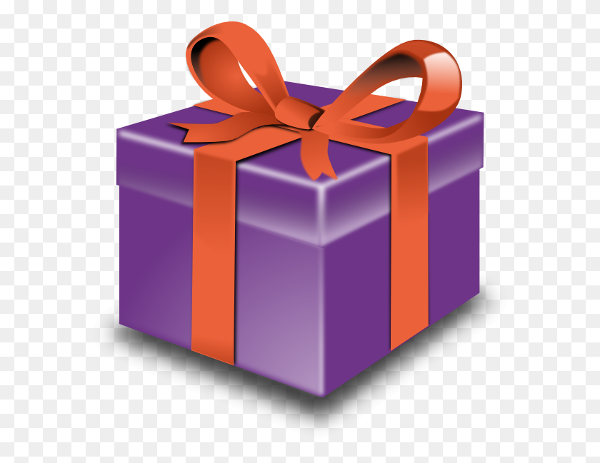 600x589 Gift Clipart Purple - Gift Clip Art