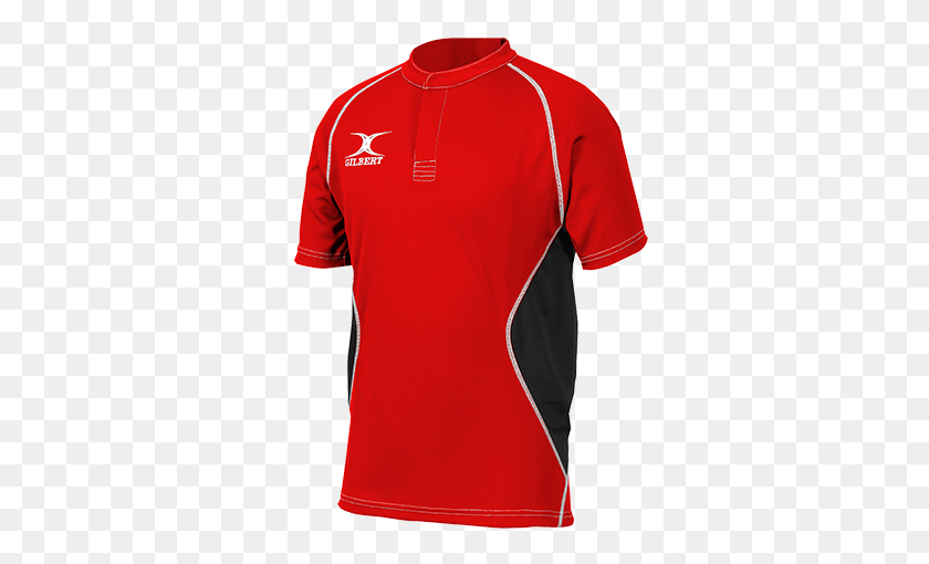 450x450 Gilbert Rugby - Camisa Roja Png