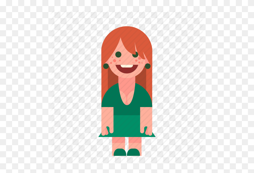 512x512 Ginger, Girl, Laughing, Red, Redhead, Smiling, Woman Icon - Ginger PNG