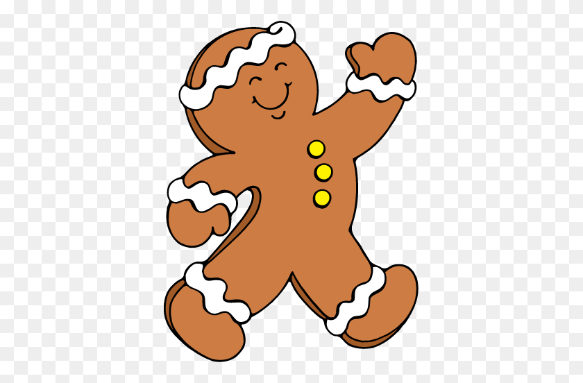 367x492 Gingerbread Clip Art - Running Man Clipart