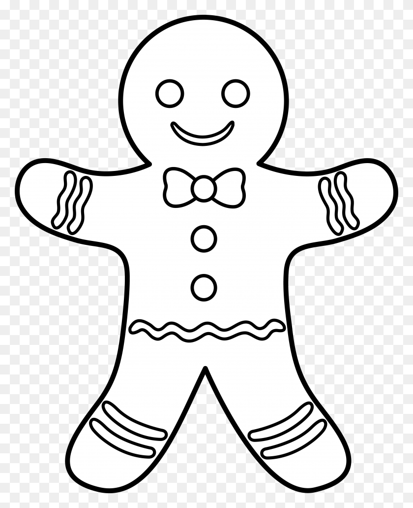 5208x6484 Gingerbread Clip Art Smile - Gingerbread Man Clipart