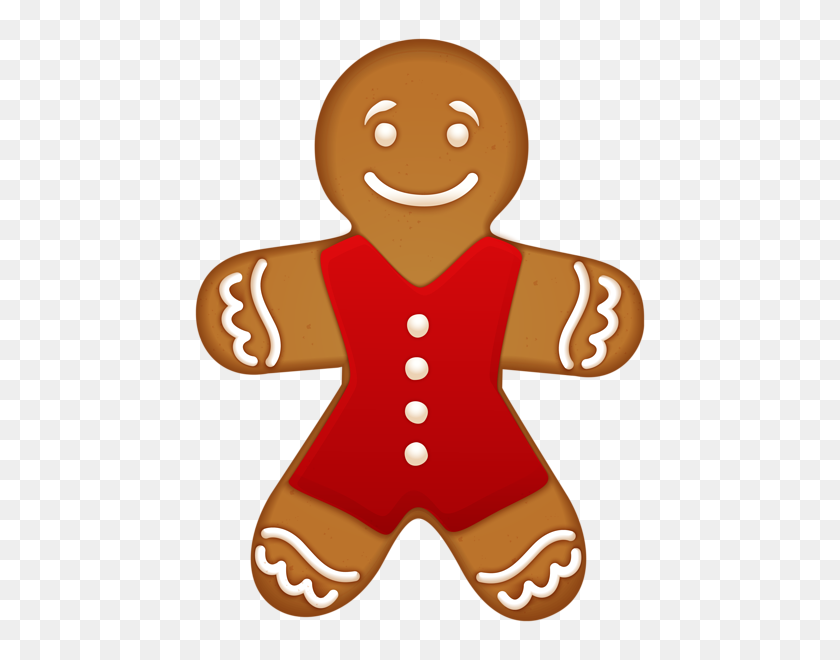 462x600 Gingerbread Clip Christmas - Man Grilling Clipart