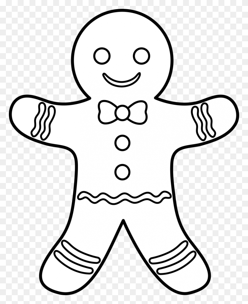 830x1033 Gingerbread Clipart To You Clipart Crucigrama - Gingerbread Clipart Blanco Y Negro