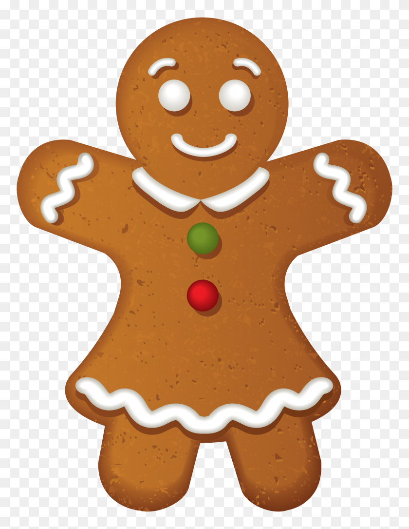 6082x8000 Gingerbread Girl Cookie Png Clip - Snack Clipart Free