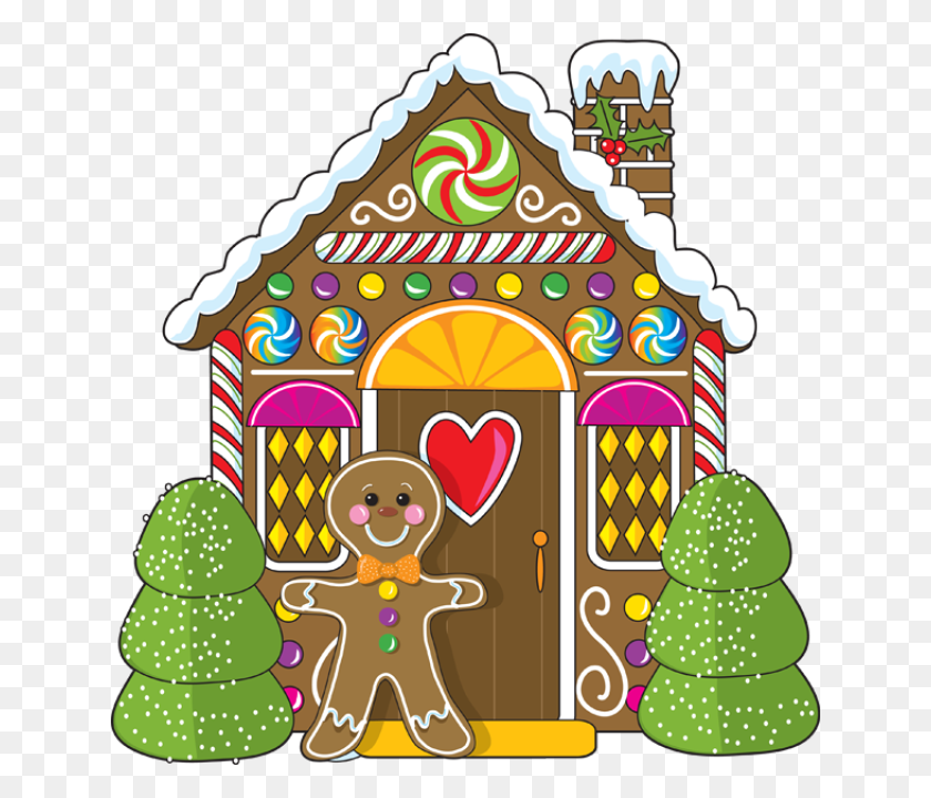 640x660 Gingerbread House - St Francis Clipart