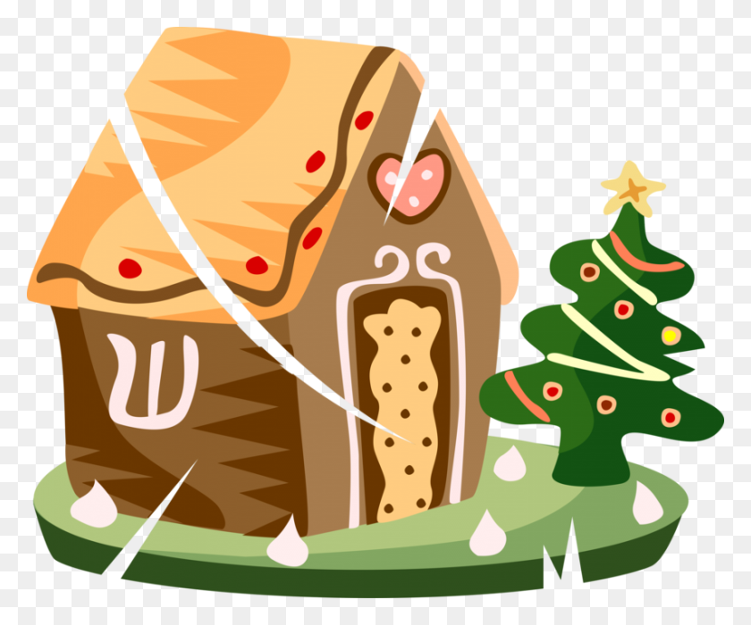 853x700 Gingerbread House Christmas Decoration - Gingerbread House PNG