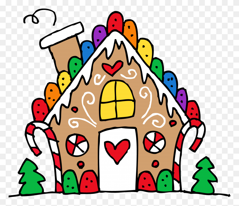 5677x4840 Gingerbread House Clip Art The Cliparts - Resale Clipart