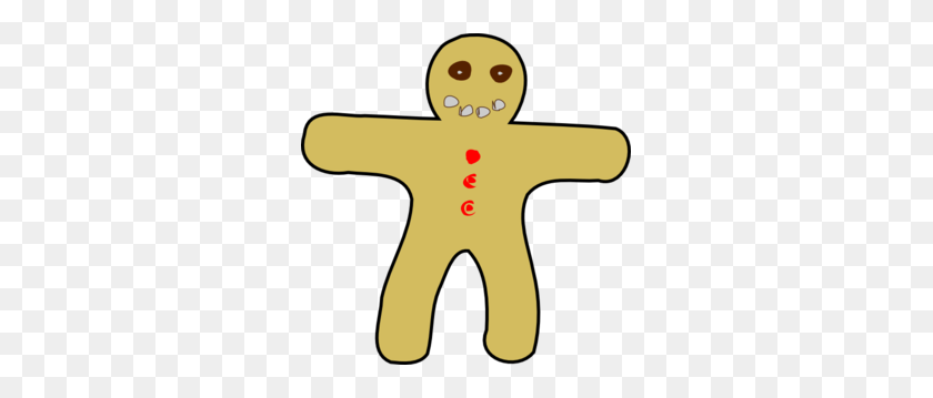 297x299 Gingerbread Man Clip Art - Gingerbread Man Clipart