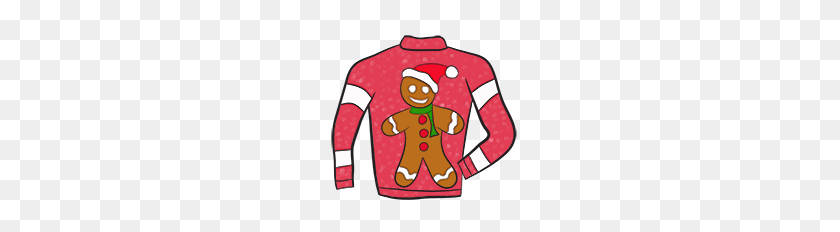 200x172 Gingerbread Man Clipart Crafts Suéteres De Navidad - Ugly Christmas Sweater Clipart Free