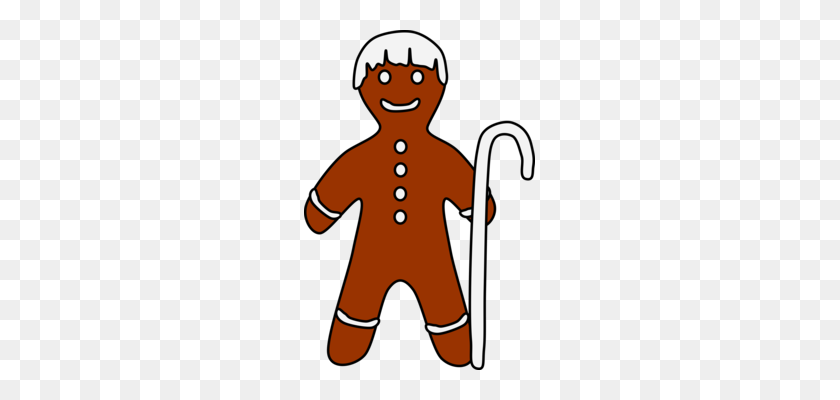 231x340 Gingerbread Man Net Cartoon - Crook Clipart