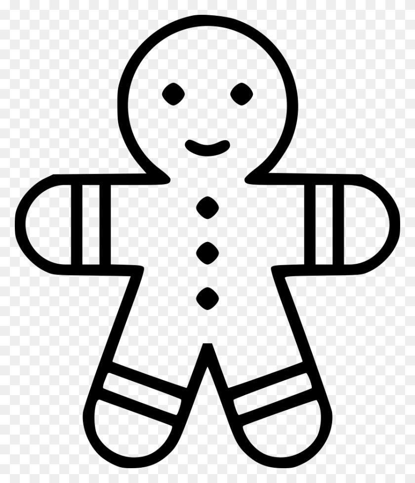832x980 Gingerbread Man Png Icon Free Download - Gingerbread PNG