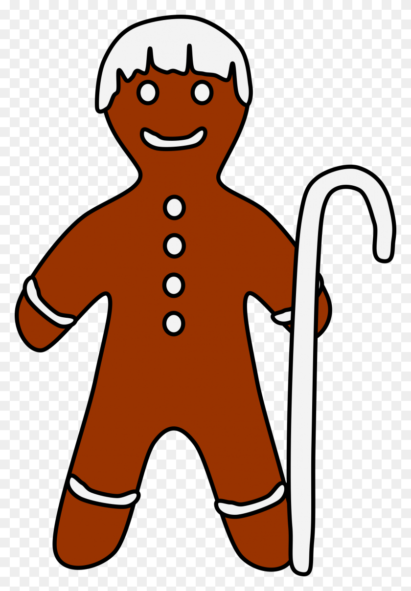 1628x2400 Gingerbread Shepherd With Crook Icons Png - Gingerbread PNG