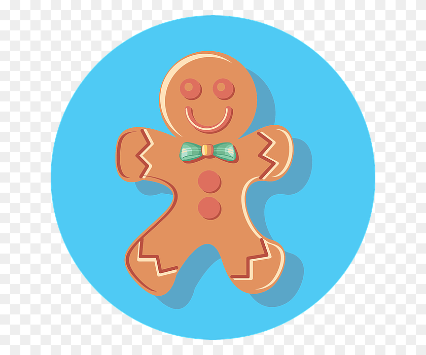 640x640 Gingerbreadman Screen Saver - Gingerbread Man PNG