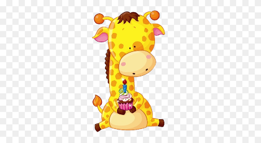 400x400 Giraffe Birthday Cliparts - Baby Giraffe Clipart