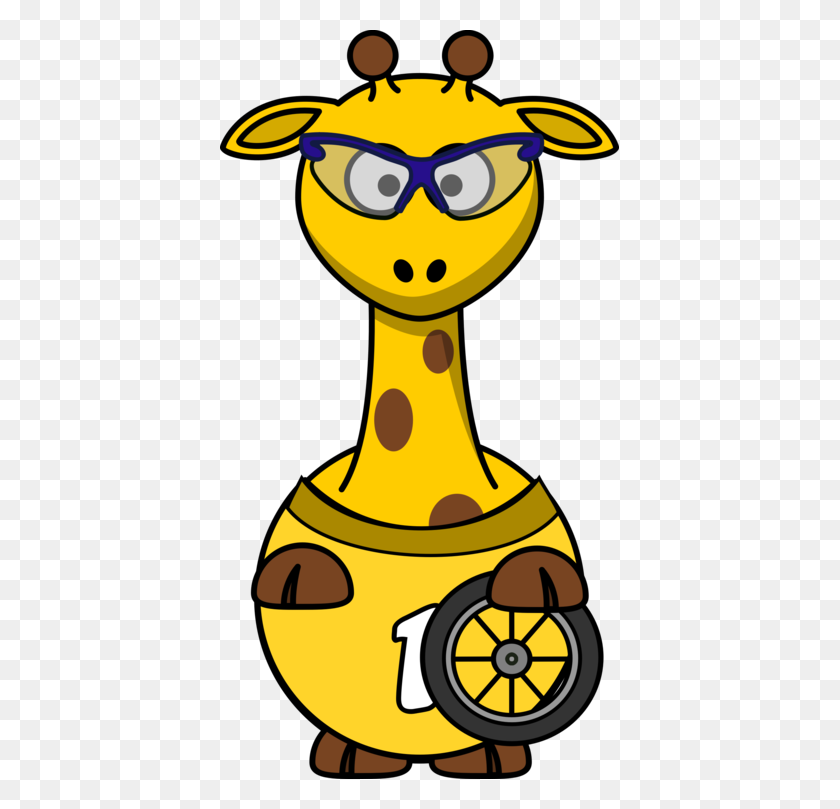 399x749 Giraffe Cartoon - Okapi Clipart
